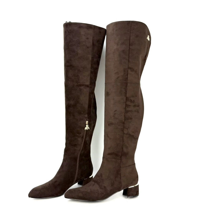 Velune Overknee Boots – Vegan Suède