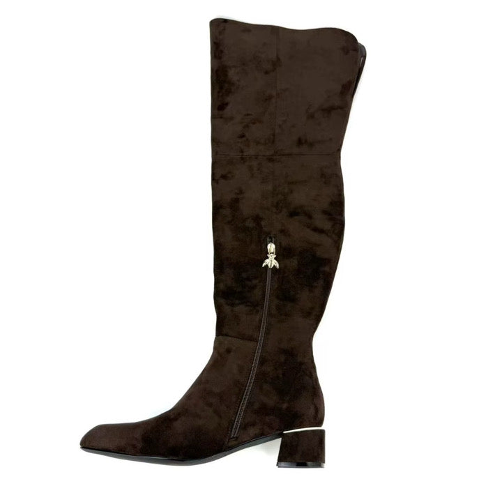 Velune Overknee Boots – Vegan Suède