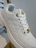 Virion Chunky Sneakers met Bee Details – Wit/Goud