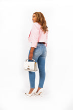 Zarelle Denim Skinny Jeans Dames High Waist Lichtblauw