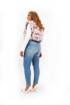 Zarelle Denim Skinny Jeans Dames High Waist Lichtblauw
