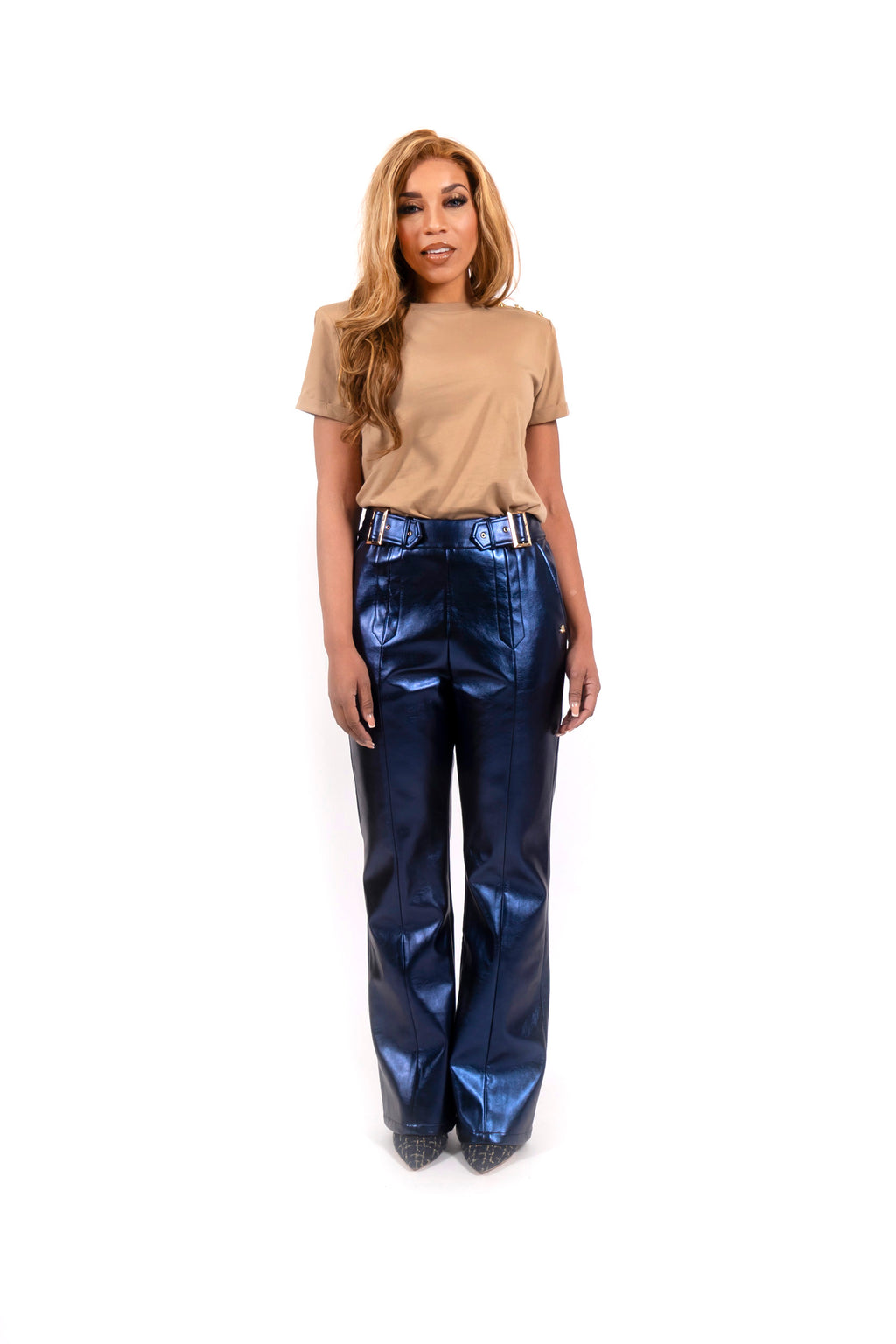 Broek Roza Leer