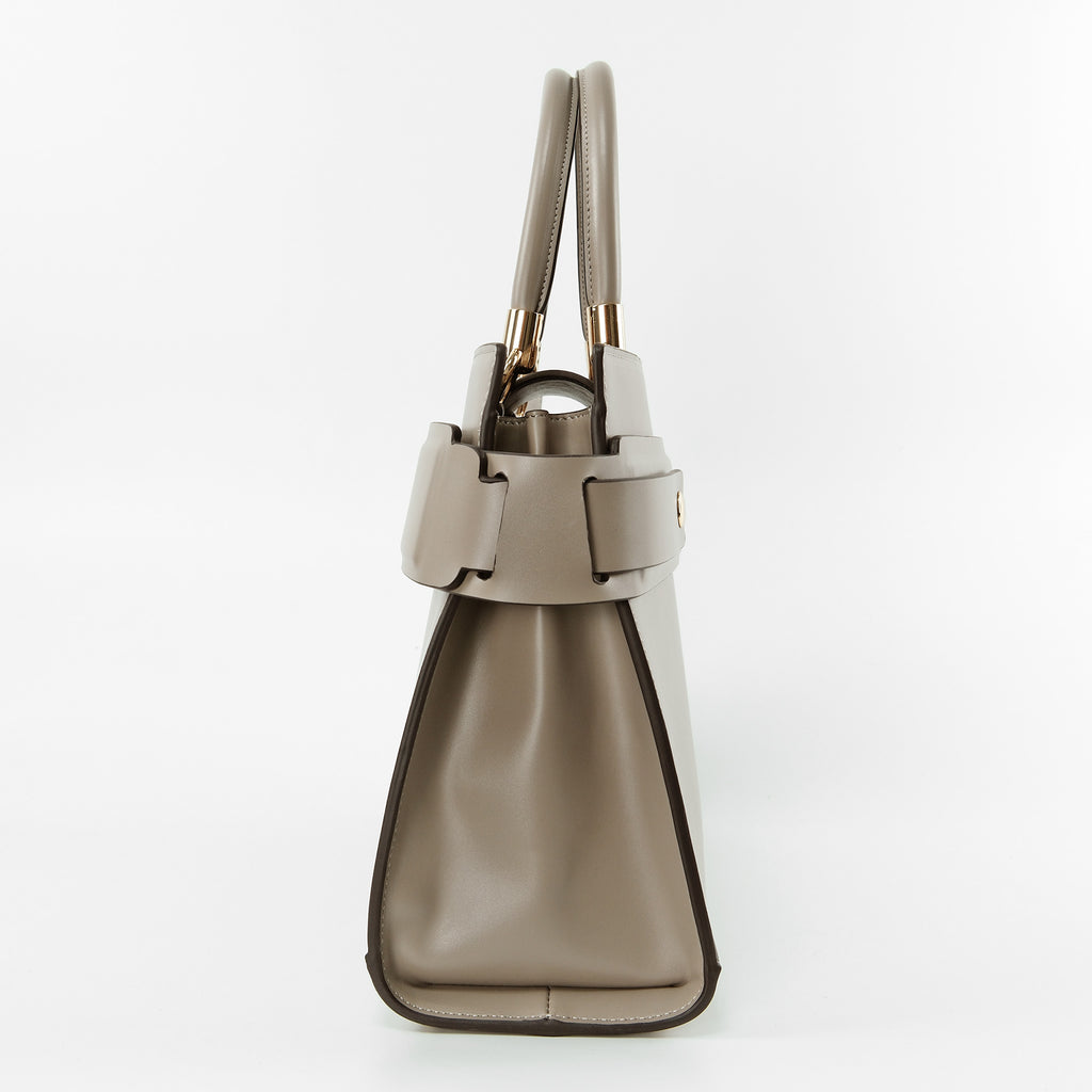 Ghitana Luxe Handtas van Vegan Leer – Taupe