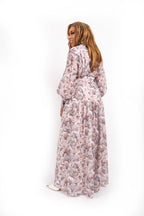 Silara Leopard Flower Print Maxi Jurk